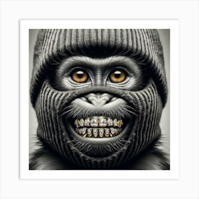 Gorilla With Diamonds Art Print