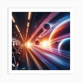 Space Train 6 Art Print