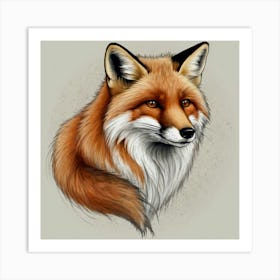 Fox Head 1 Art Print