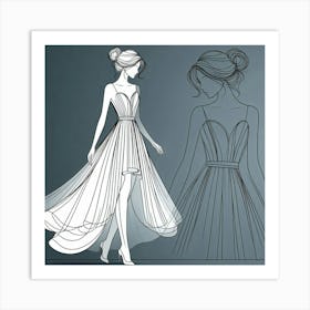 Elegant posture 2 Art Print