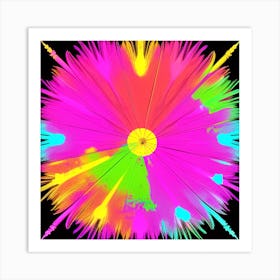 Abstract Psychedelic Flower Art Print