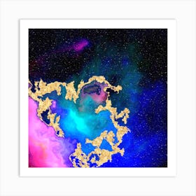 100 Nebulas in Space with Stars Abstract n.107 Art Print