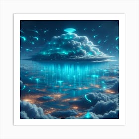 Ufo In The Clouds Art Print