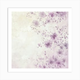 Watercolor Floral Background Art Print