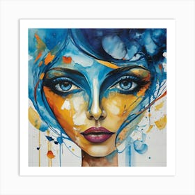 Woman'S Face 6 Art Print