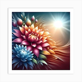 Lotus Flower Art Art Print