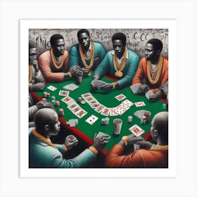 'The Poker Game' Art Print
