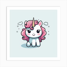 Cute Unicorn 728 Art Print