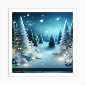 Snowy Winter Landscape 1 Art Print