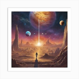 Space Landscape Art Print