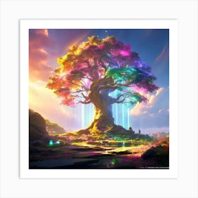 Rainbow Soul Tree Art Print