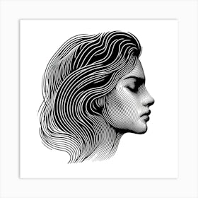 Profile Of A Woman Art Print