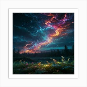 Lightning In The Sky Art Print