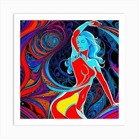 Abstract painting of a woman Art Print