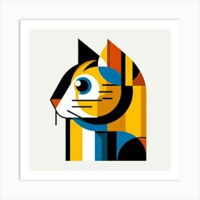 Abstract Cat 1 Art Print