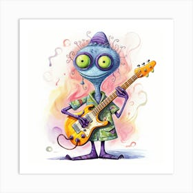 Alien Guitar Art Print