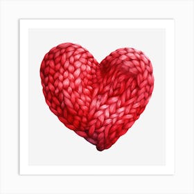 Heart Of Red Yarn 2 Art Print