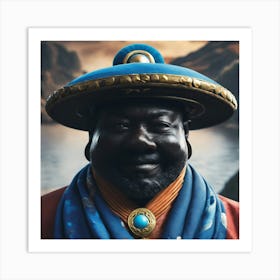 Man In A Blue Hat Art Print