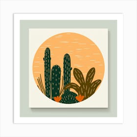 Cactus In The Desert Art Print