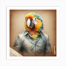 Parrot Portrait 1 Art Print