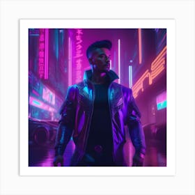 Neon City 4 Art Print