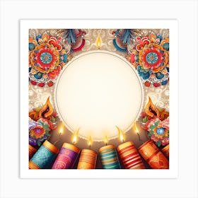 Diwali Background 7 Art Print