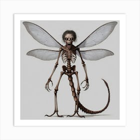 Mosquito Human Skeleton 1 Art Print