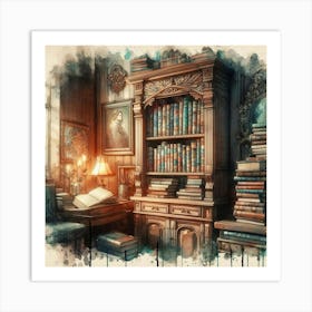 Room With Books Art Print