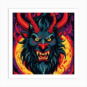 Demon Head 1 Art Print