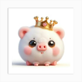 Pig In A Crown 3 Art Print