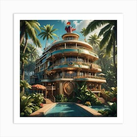 Tropical House Art Print