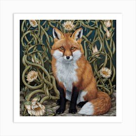 Fox In The Water 1 Art Print