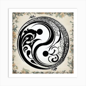 Yin Yang Symbol 11 Art Print