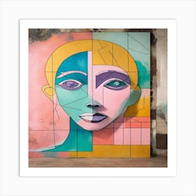 Abstract Of A Woman'S Face Art Print