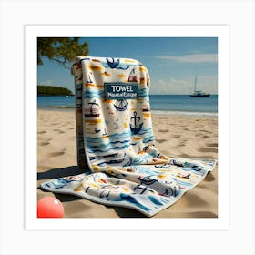 Towel design Nautical escape Art Print