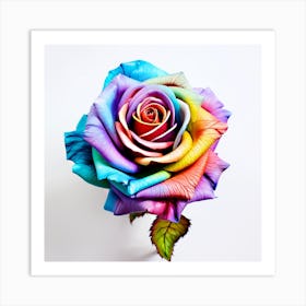 Rainbow Rose 1 Art Print