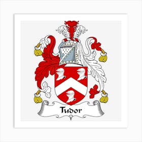 Tudor Coat Of Arms Family Cres Art Print