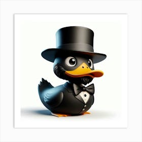 Duck In Top Hat 2 Art Print