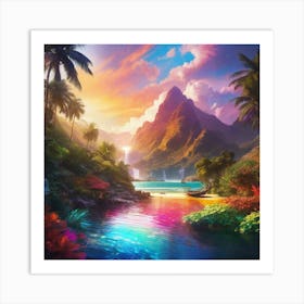 paradise beach 5 Art Print