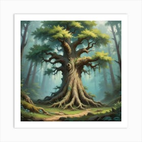 Fantasy Tree In The Forest Art Print 1 Art Print