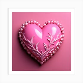 Pink Heart Art Print