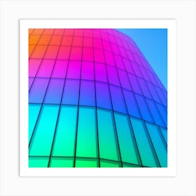 Rainbow Colored Glass Building Art Print