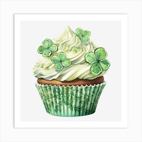 Clover Cupcake (7) Art Print