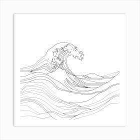 Great Wave line prints shop Art Print