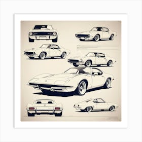 Chevrolet Camaro Sketch Art Print