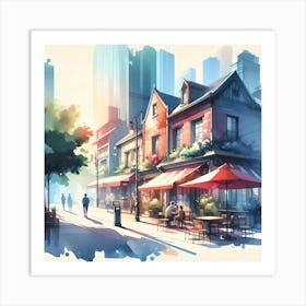 Street Scene In Toronto Art Print