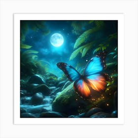 Butterfly In The Forest Art Print