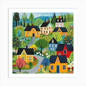 Kids Travel Illustration Oslo 2 Art Print