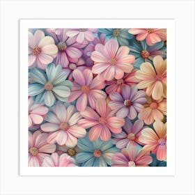 Flowers Wallpaper Art Print