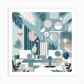 Scandinavian style, Tropical paradise 3 Art Print